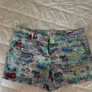 Vineyard Vines Women's Scenic Print Shorts - Blue and Green